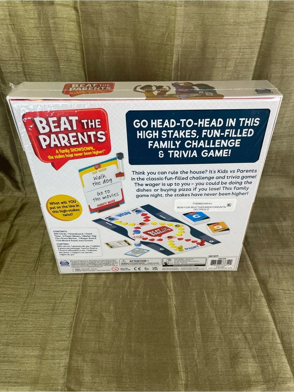 Spin Master Beat The Parents Board Game New Sealed - 2-6 players Family Trivia